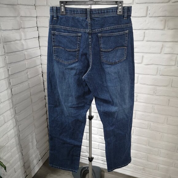 Lee Comfort Waistband Ladies Size 14M Stretch Medium Wash Straight Leg Jeans - Picture 2 of 16